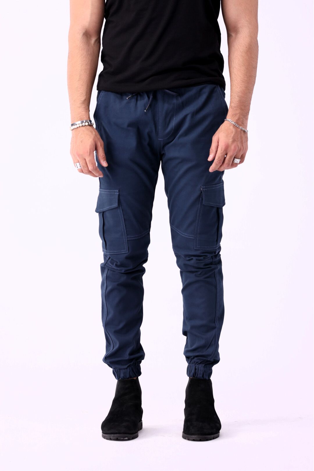 Navy Blue Cargo Pants