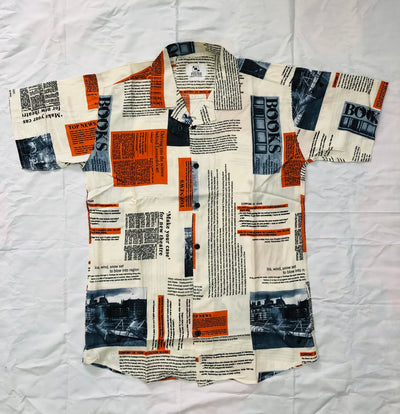 Newspaper Print Shirt